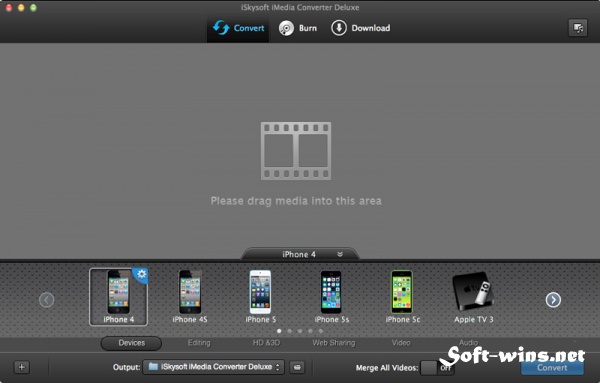 iSkysoft iMedia Converter Deluxe for Mac 3.6.1